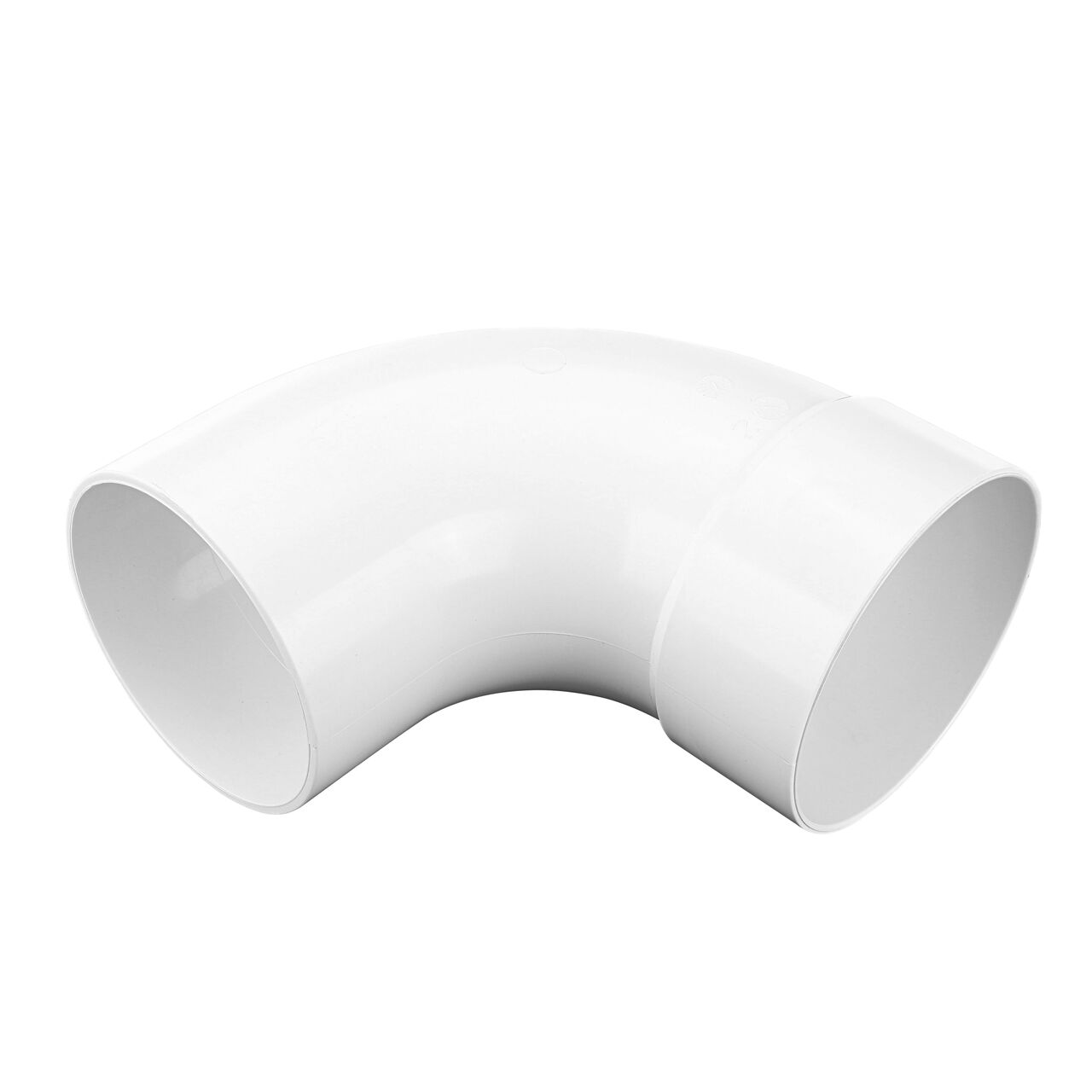 Alternate view of the PVC 90° long-turn street elbow; connects 4 in. Hub to Spt (NDS 41P0ST, NDS 41P0ST*, NDS L41P0ST, NDS M41P0ST)
