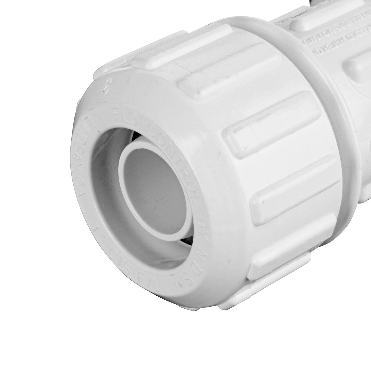 Closeup of the inlet side of the NDS 1 in. Flo-Lock™ Gripper Coupling (NDS 710-10)