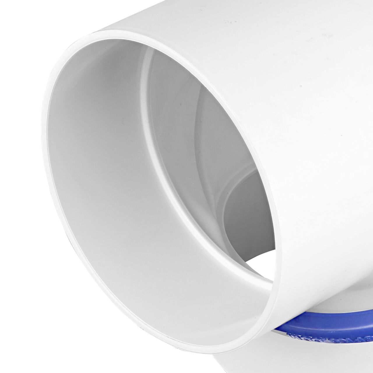 Closeup of the interior lip of the NDS PVC Variable-Angled elbow (NDS 4PVAF)