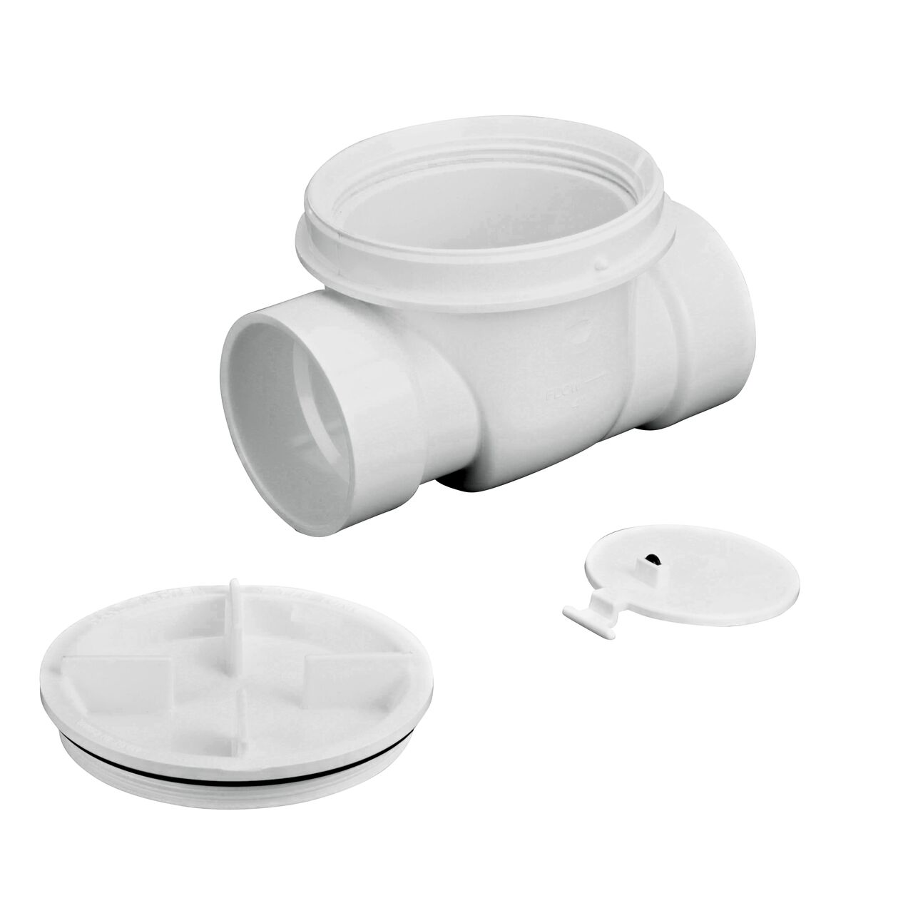 The quick action flapper allows unrestricted uni-directional flow and includes a elastomeric gasket in the flapper for a watertight seal on the NDS White 4 in. PVC Backwater Valve (NDS 475P)