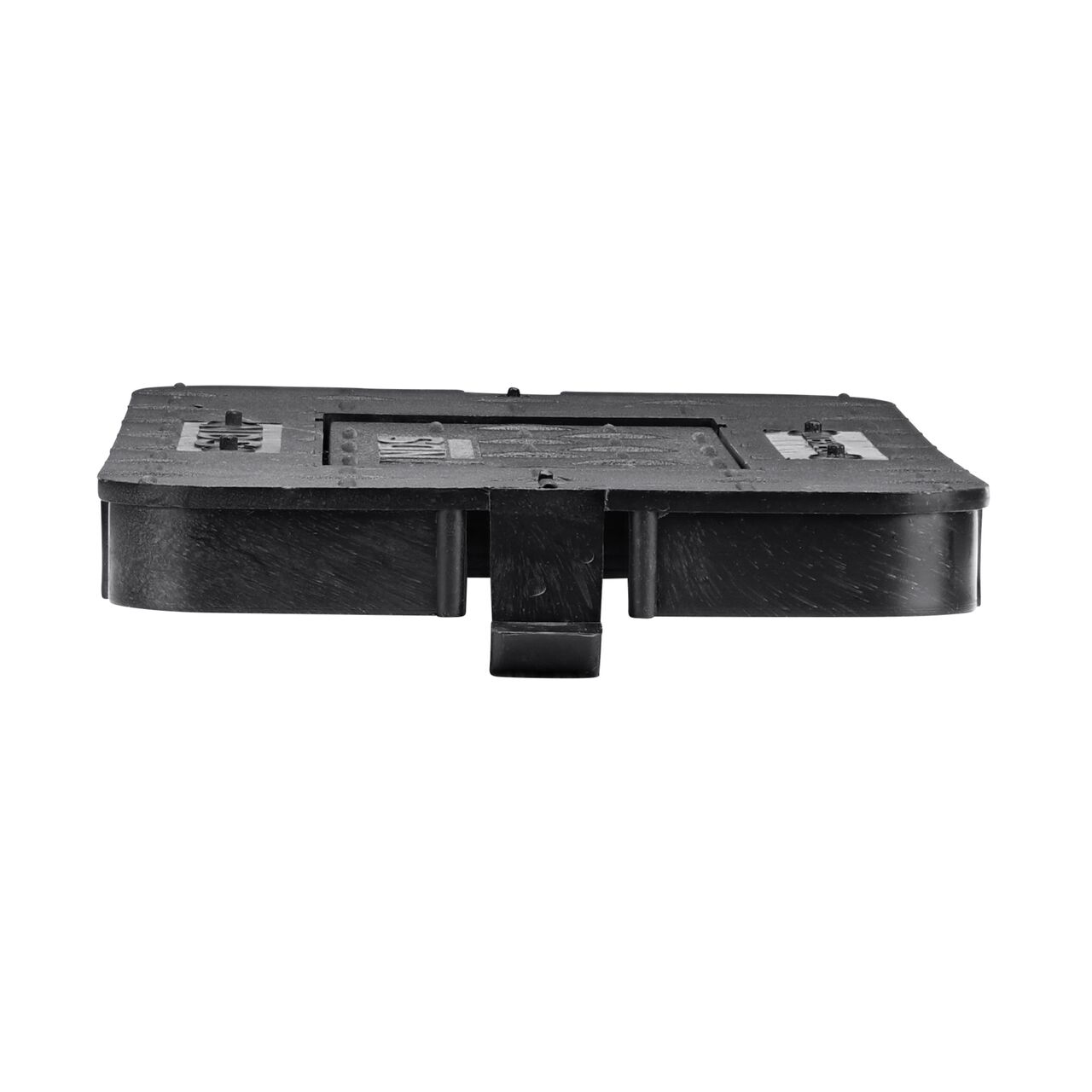 The NDS 10 in. X 15 in. Rectangular Standard Series Black Water Meter Meter Box Cover (NDS D1000-RBL) is a Drop-in lid shown here from the side, that prevents dirt and debris from entering the meter box