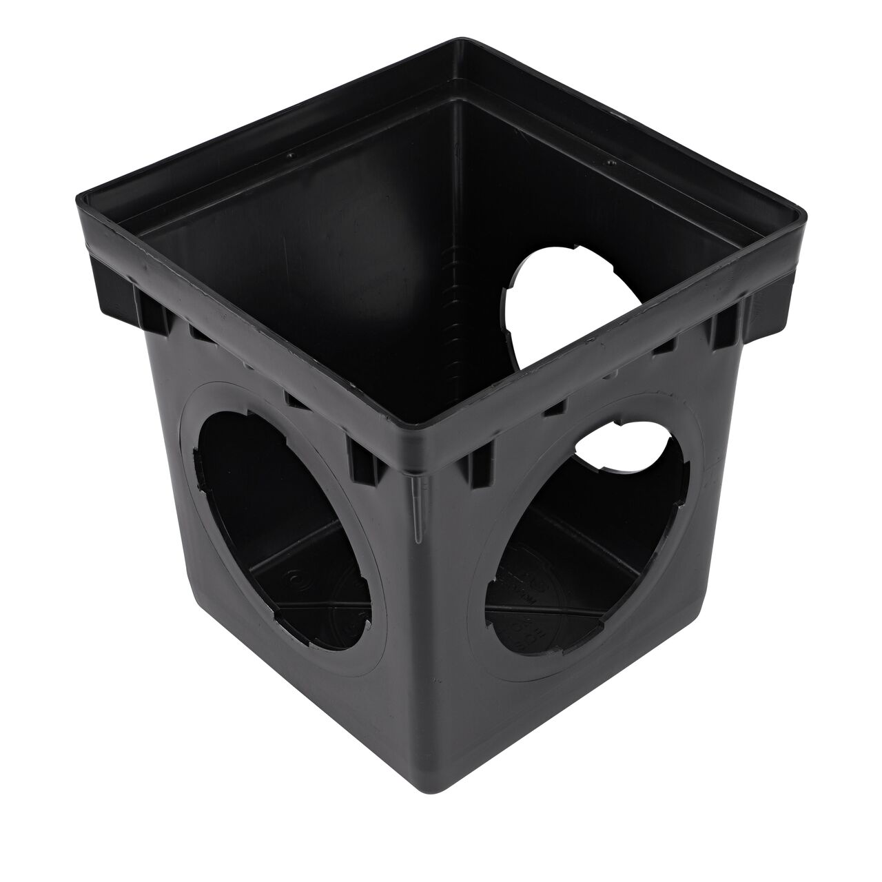 NDS black plastic 12 in. Catch Basin Drain with 3 Openings (NDS 1203) help capture stormwater from lawns, landscaped areas, and patios