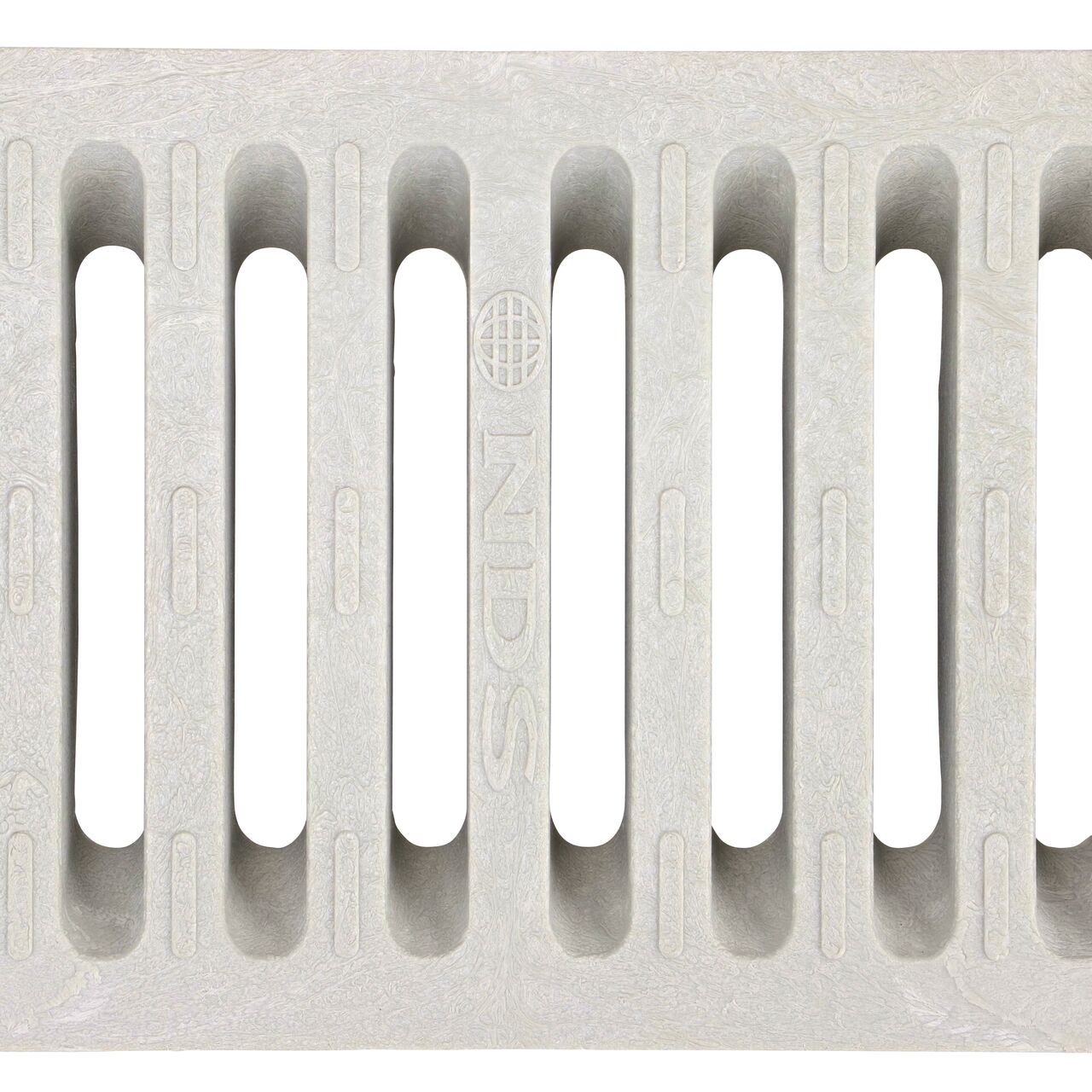 Top Down Closeup View of NDS Dura Slope Light Gray Grate (NDS 661LG)