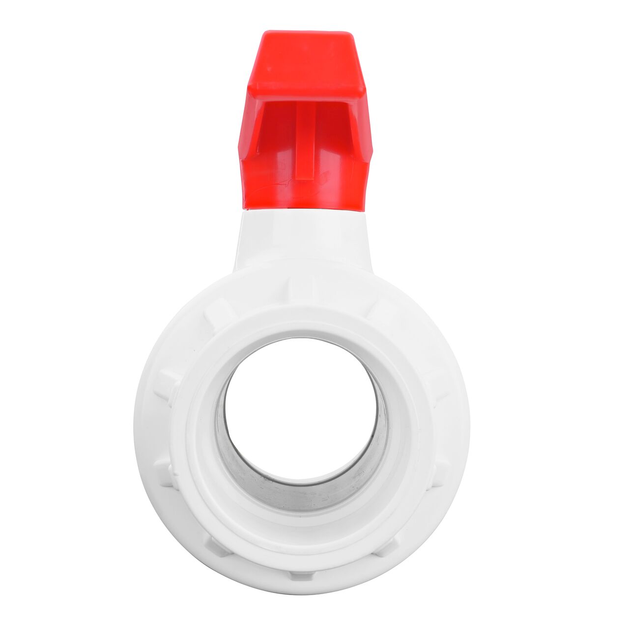 NDS 2-1/2 in. PVC IPS Ball Valve direct water flow one-way through pipes when the ball valve opens that is perfect for pool and spa, irrigation, and plumbing installations (NDS E1410-25)