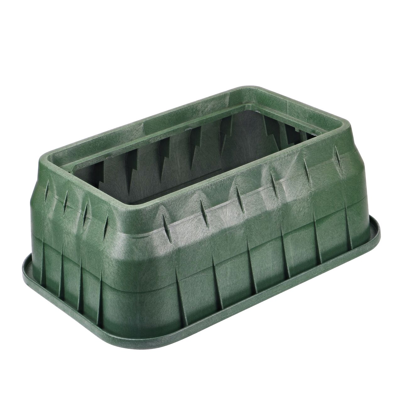The NDS 17 in. X 30 in. Rectangular Pro-Spec® Series Valve Box is a 15 in. high Green Box that protects and conceals components (NDS 324B)