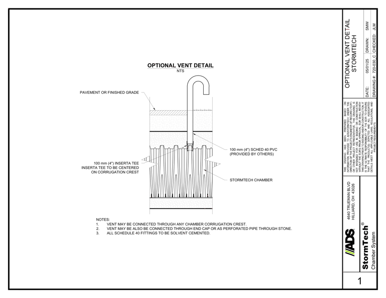 Stormtech Vent Detail