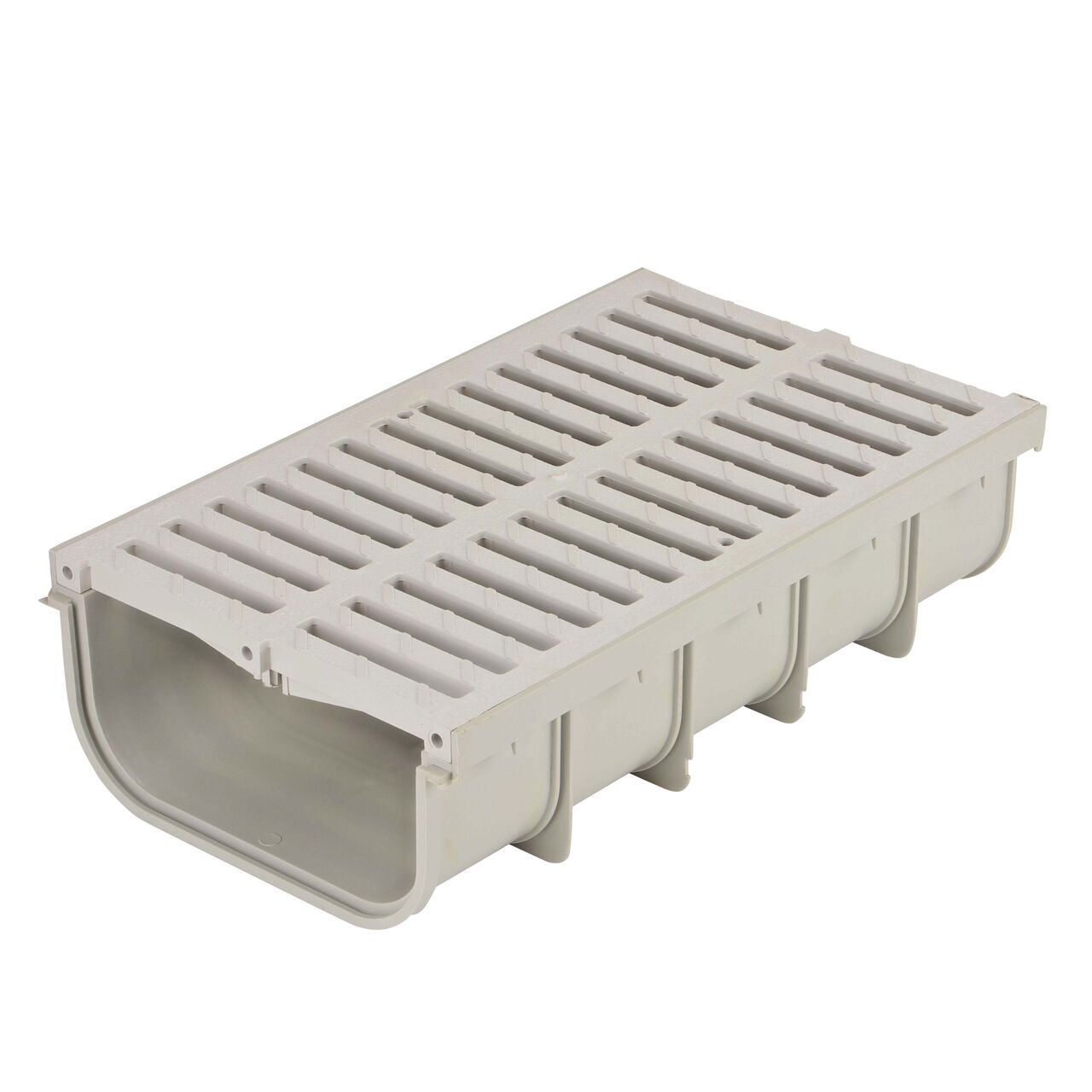 One 12 in. Pro Series Channel Drain Grate (NDS 847) fits on one 12 in. Pro Series Channel Drain, Shallow Profile (NDS 840)