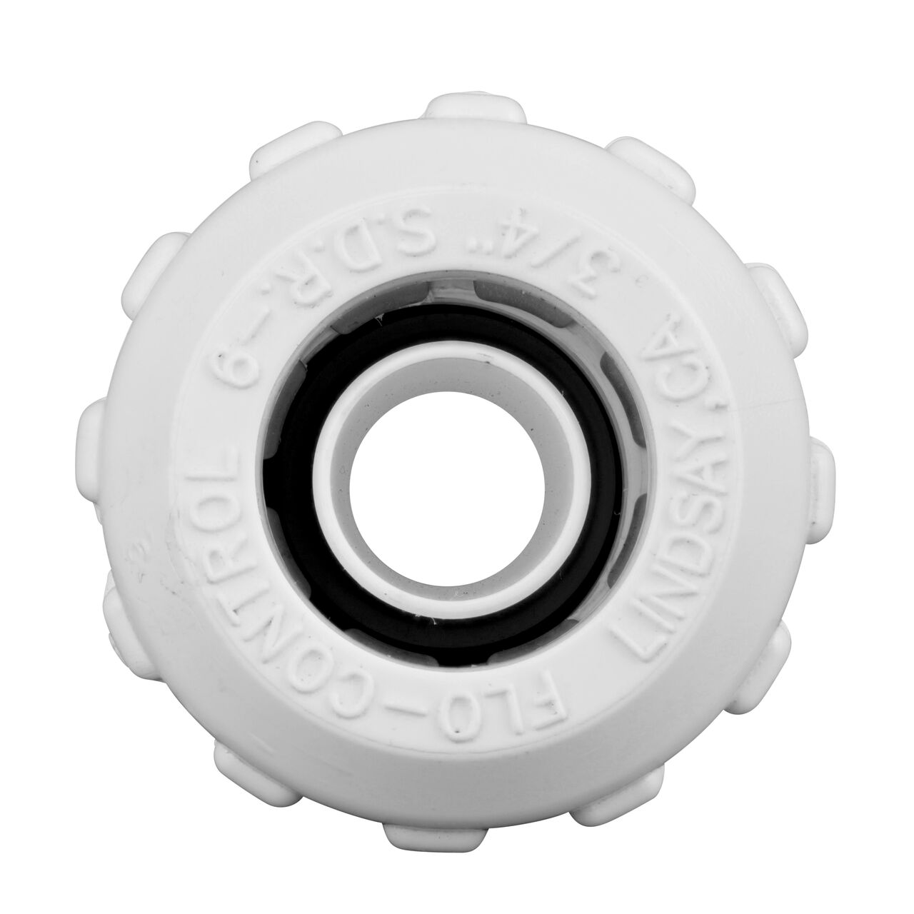 Steel Gripper and EPDM O-Ring on the 3/4 inch end of the NDS 1 in. X 3/4 in. Flo Lock Reducer Gripper Coupling (NDS 710-17-9) provides a leak proof connection
