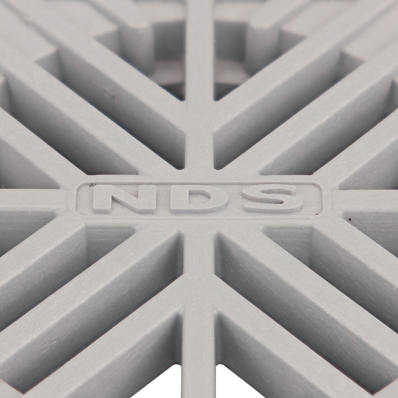 Closeup of the NDS 4 in. Square Grate (NDS 3)