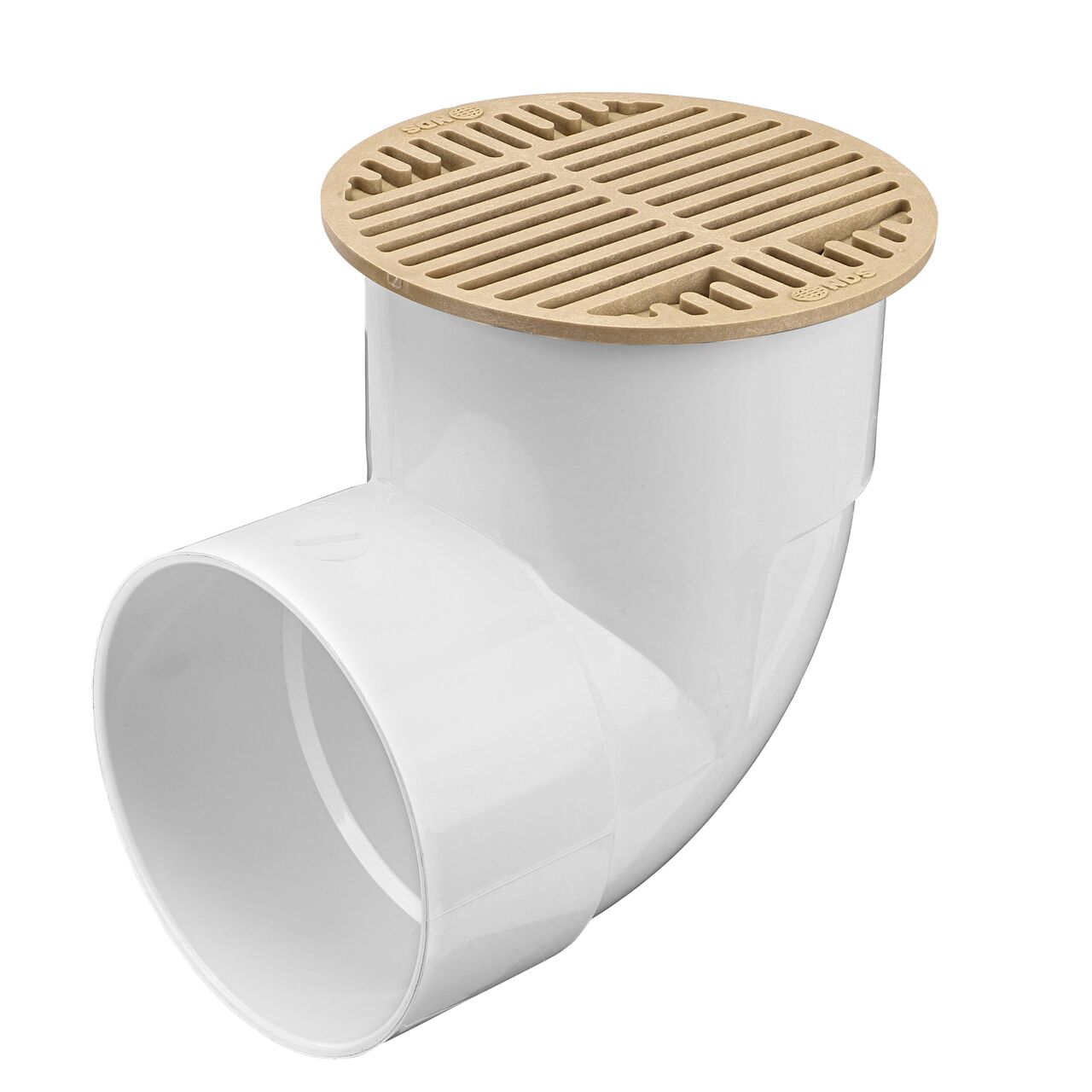 The NDS 8 in. Sand Round Drain Grate fits a 6 in. pipe fitting for easy install to capture stormwater away from your yard (NDS 30S, NDS 6P02)
