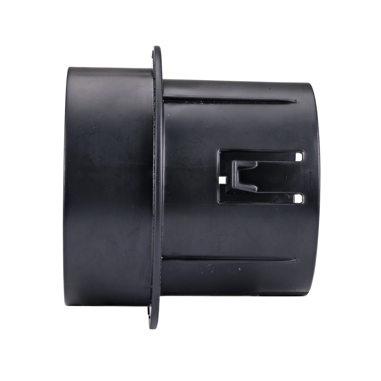 Side view of the NDS Fitting Adapter for NDS Pop-Up Drainage Emitter with elbow (NDS 1241) which connects to 3 in. & 4 in. Single-Wall Corrugated Drain Pipe