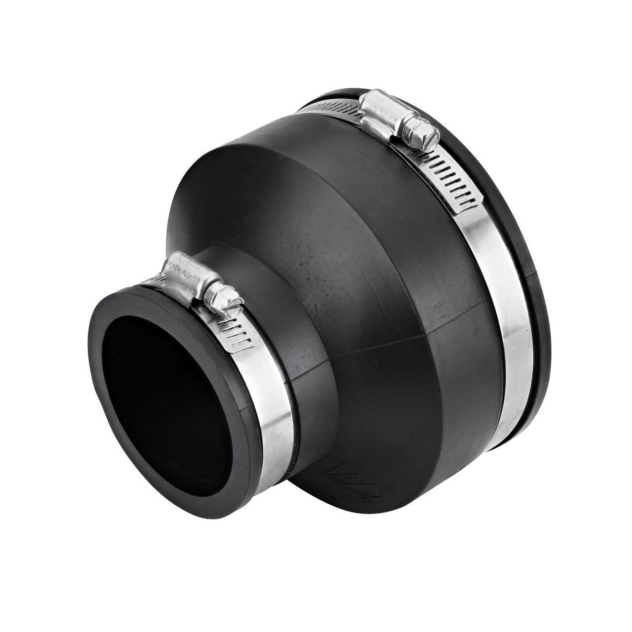 The NDS 4 in. X 2 in. flex coupling connects two cast iron/sewer and drain or DWV/copper/steel/lead pipes (NDS 56-42)
