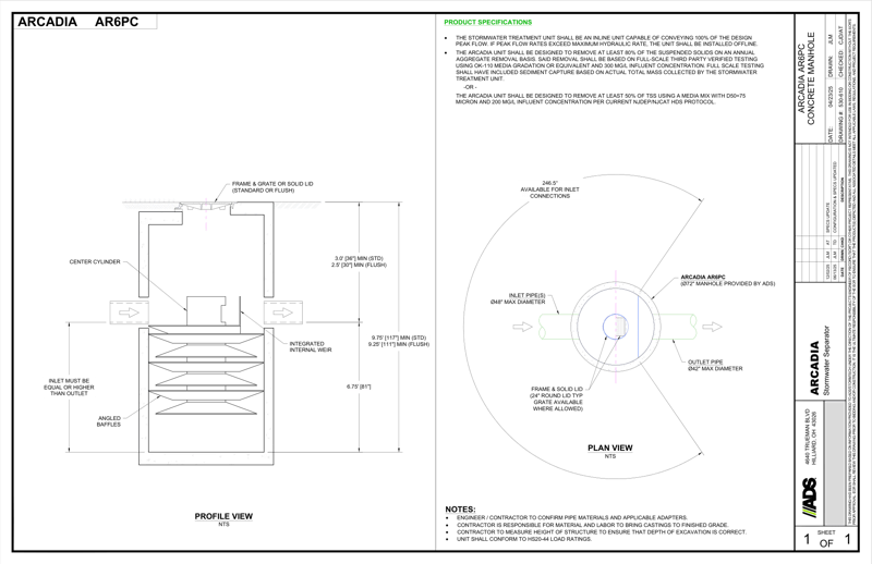 Arcadia 6 Concrete Manhole Detail