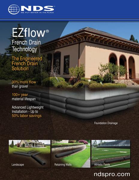 NDS EZflow® Gravel-Free French Drain Technology Brochure