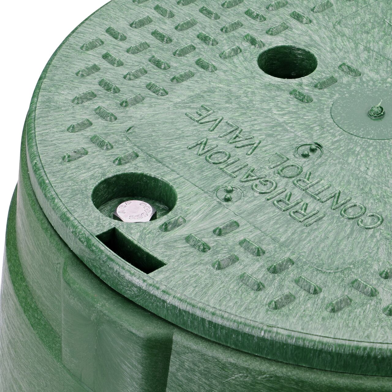 Closeup view of the outside reinforced edges on the NDS 10 in. Round Standard Series Valve Box (NDS 112BCB)