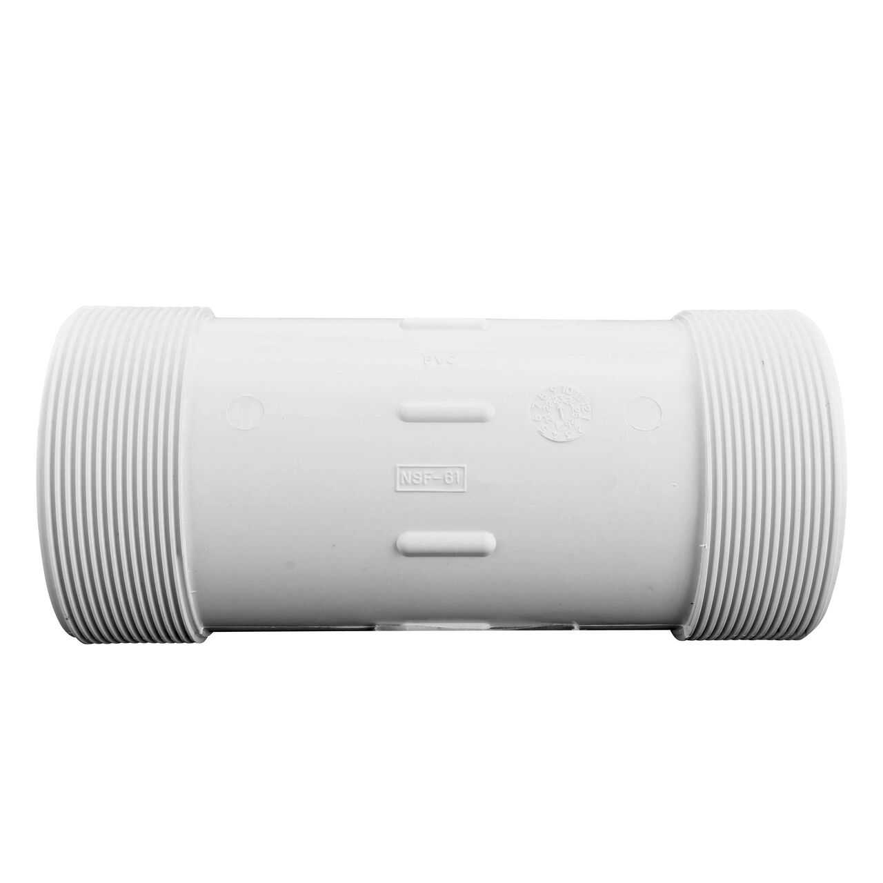 The NDS Compression Coupling is an easy-fit coupling that has two removable compression ends that tighten and secure to pipes (NDS CPC-2500)