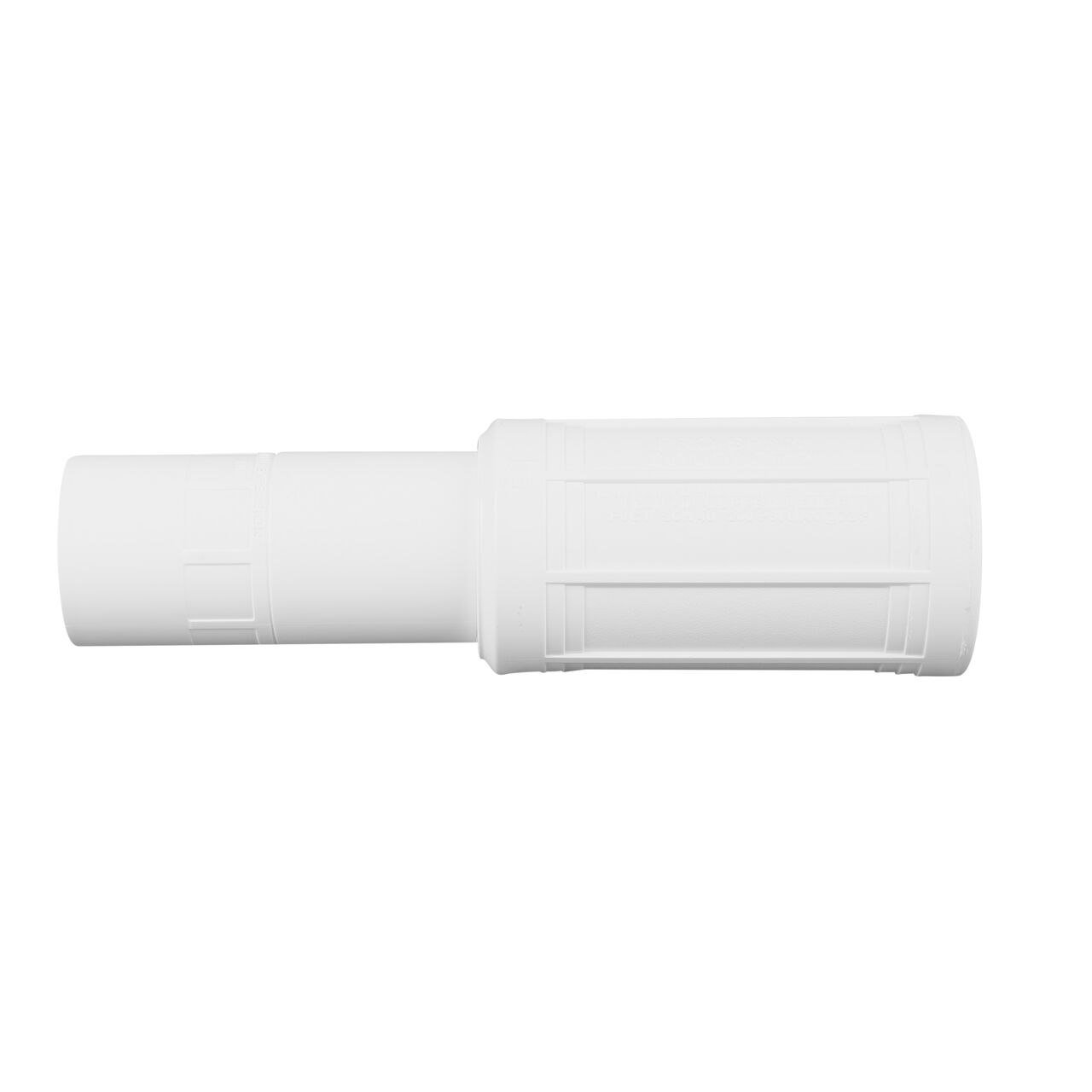 The compact Pro-Span 2 in. Expansion Repair Coupling (NDS 118-20C) telescoping fitting extends to bridge the gap between the two ends of pipe