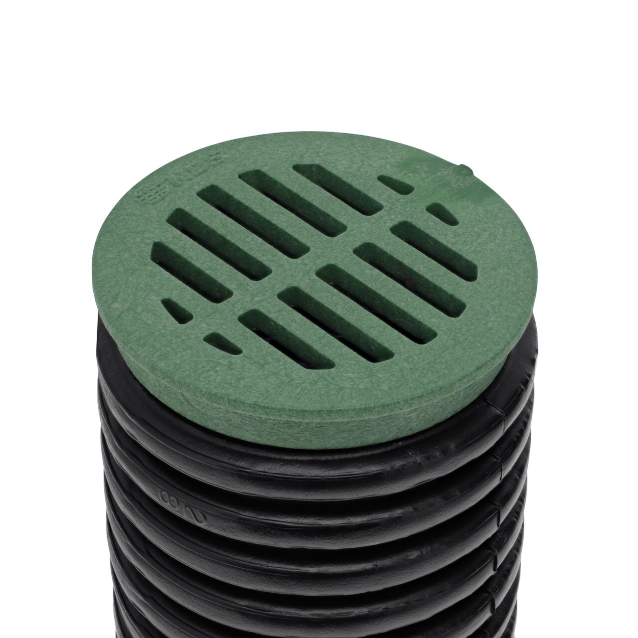 NDS 3 in. Round Grate installed on 3 in. Single-Wall Corrugated Pipe (NDS 16*, NDS 16)