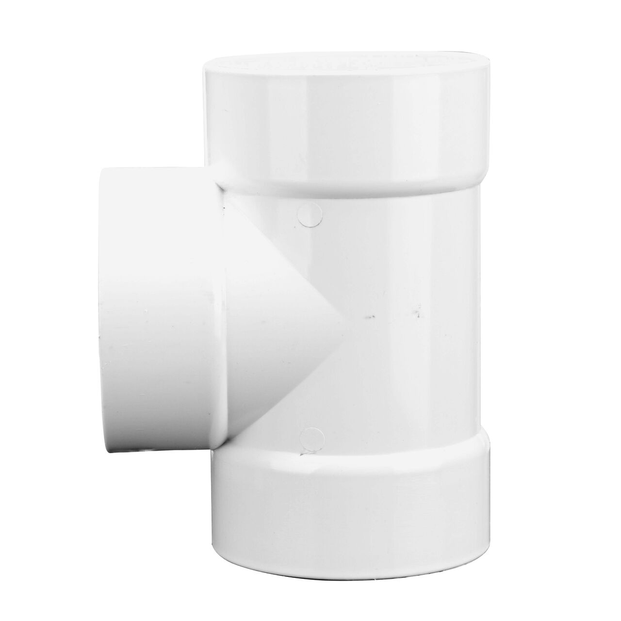Vertical side view of the NDS 4 in. PVC Sewer and Drain Tee (NDS 4P01*, NDS 4P01)