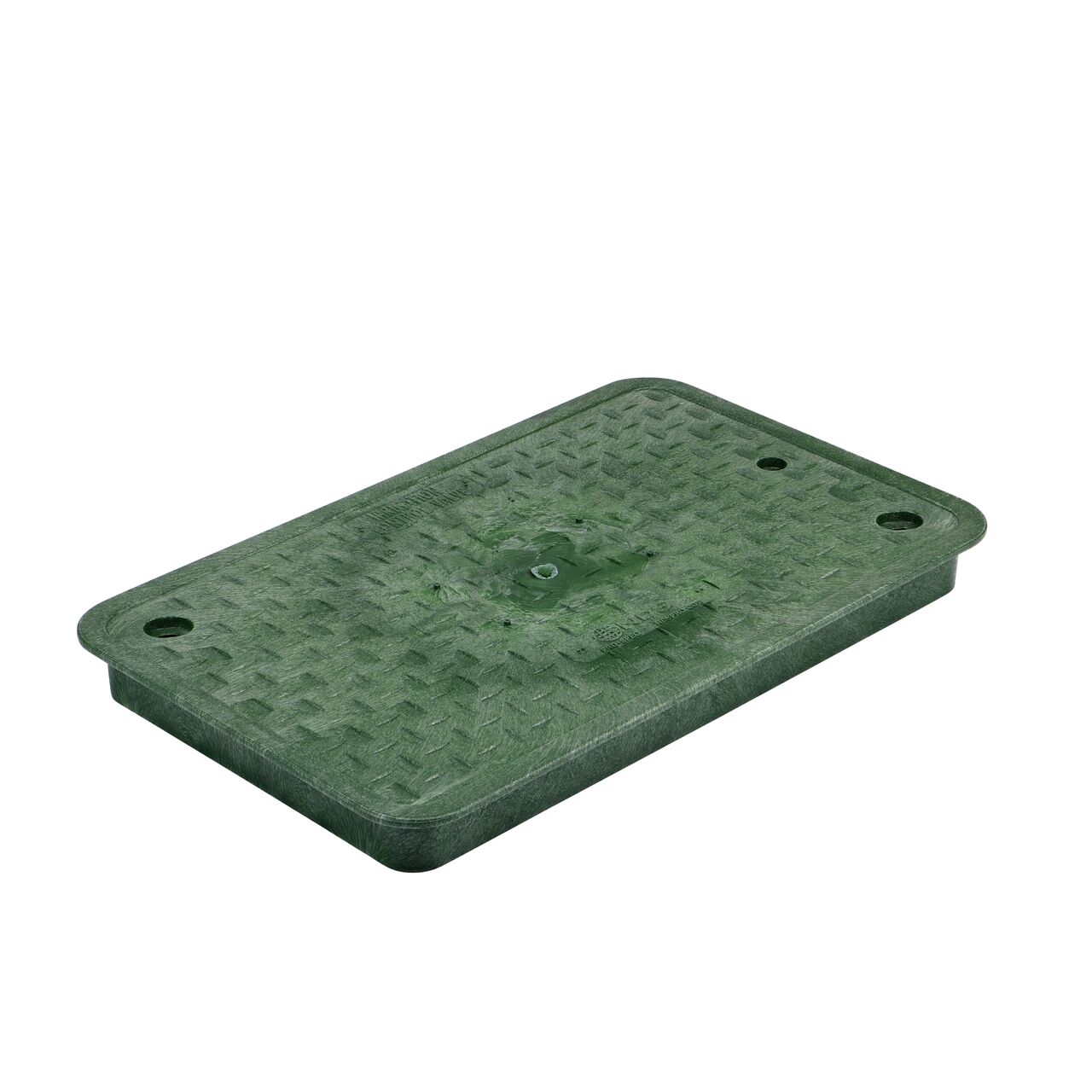 This NDS 13 in. X 24 in. Rectangular Pro-Spec® Series Valve Box Cover is an overlapping Green Cover with Irrigation Control Valve markings on the lid (NDS 322C) and fits NDS Pro-Spec® series 13 in. X 24 in. valve boxes