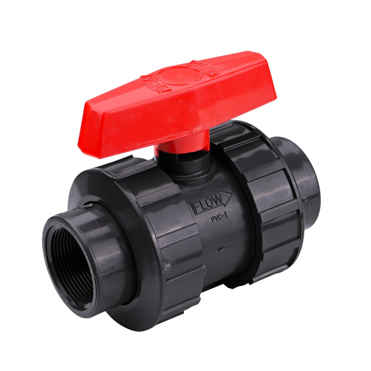 Form a shut off point in your pipeline that’s serviceable using the 1-1/2 in. PVC Slip & Threaded True Union Ball Valve (NDS BTU-1500-E)