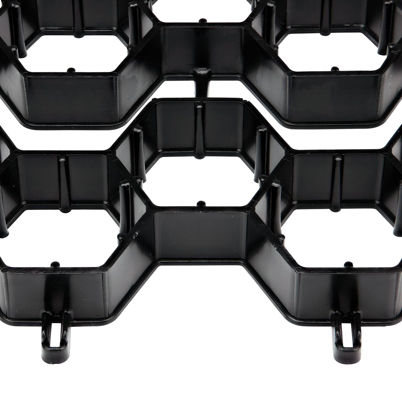 Another view of the end to end hook style locking mechanism on the NDS EZ Roll® Grass Pavers