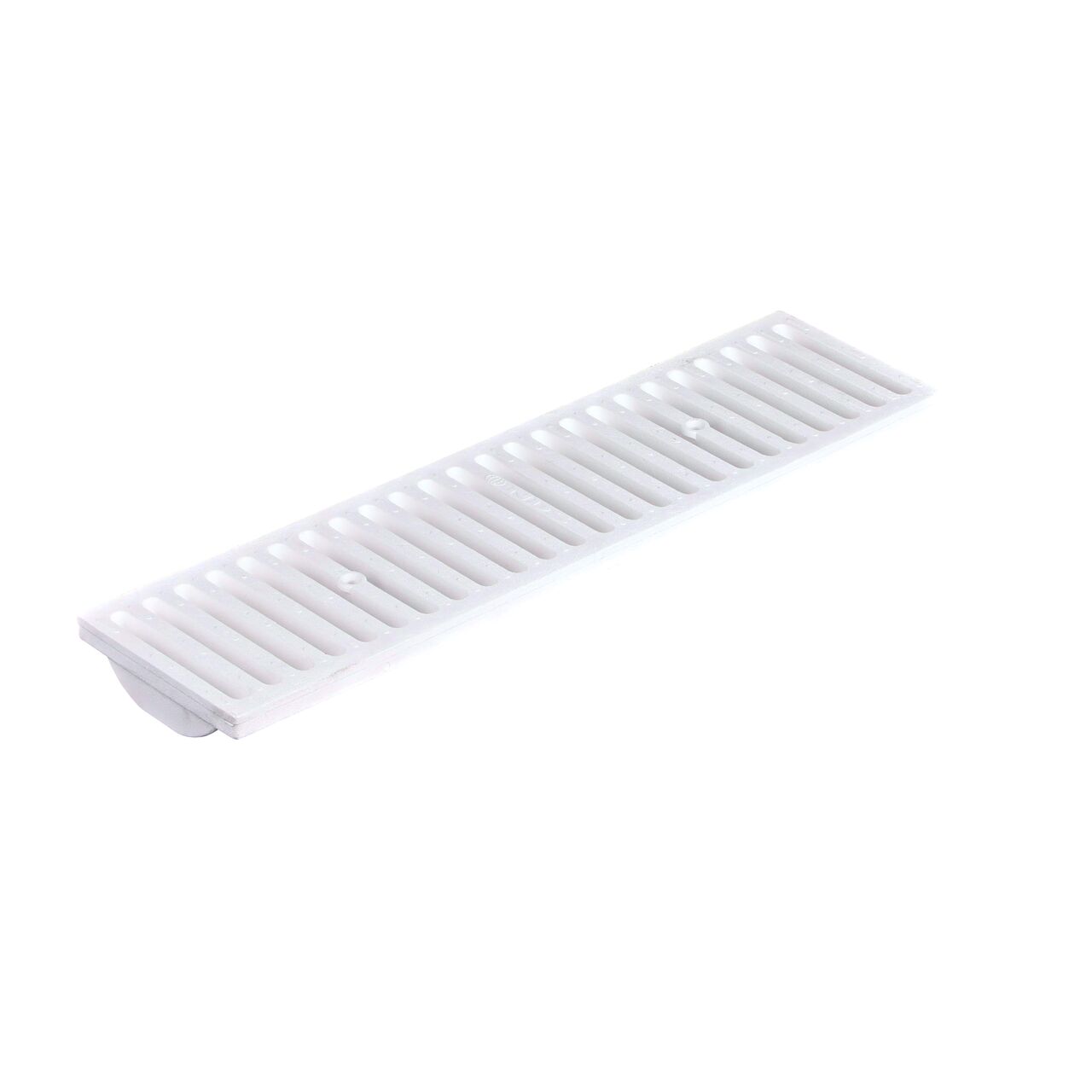 The white Dura Slope™ Channel Drain Grate (NDS 660) is 6 in. wide and 2 ft. long