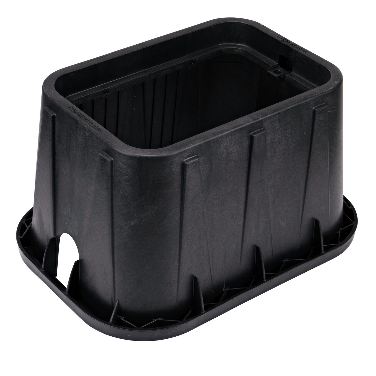 The durable black plastic 14 in. X 19 in. Rectangular Pro-Spec Series Valve Box (NDS 313BCBT) conceals and protects irrigation and telecom components