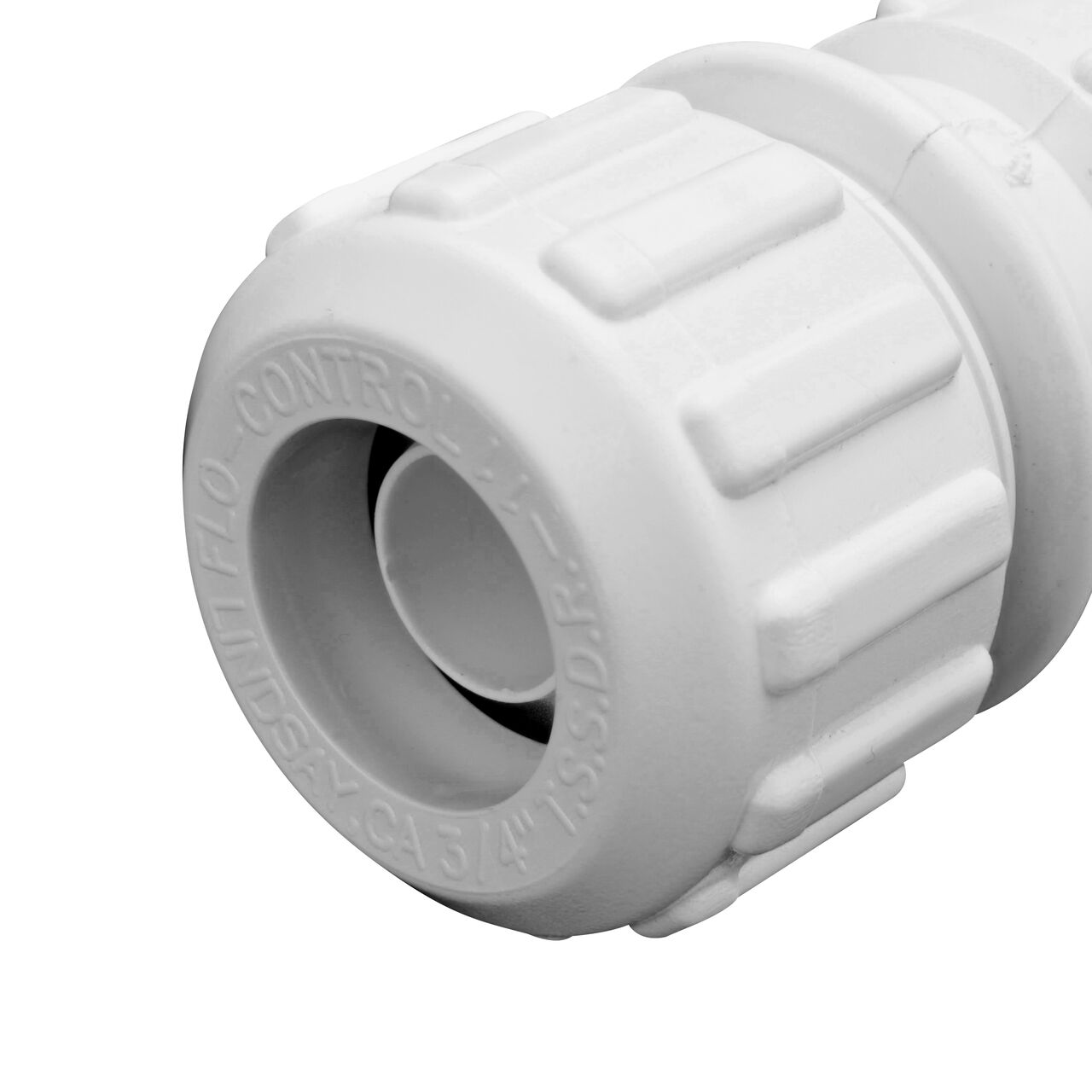 Closeup of the 1 in. SDR-9 end of the NDS 1 in. SDR-9 X 3/4 in. SDR-11 Flo-Lock™ Gripper Reducer Coupling (NDS 710-17)