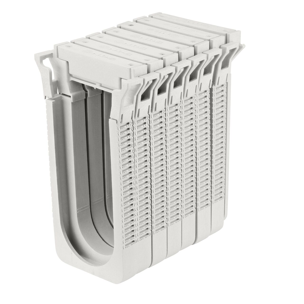NDS Dura Slope Channel Drain EZ-Track Radius Couplings connect together with tongue-and-groove ends (NDS DSRC)