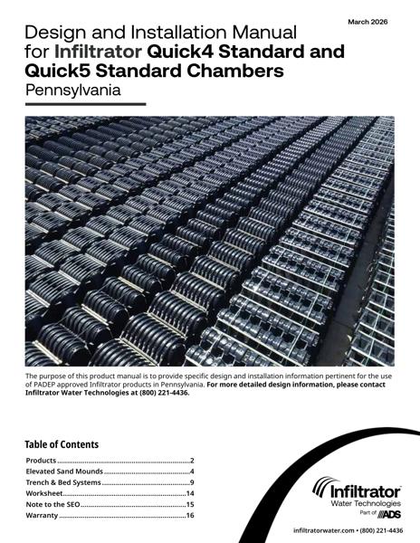 Quick4 STD & Quick5 STD Design & Installation Manual - Pennsylvania