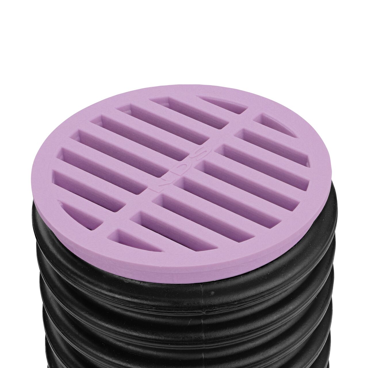 NDS 4 in. Round Grate (NDS 13P) installed to a 4 in. corrugagted pipe