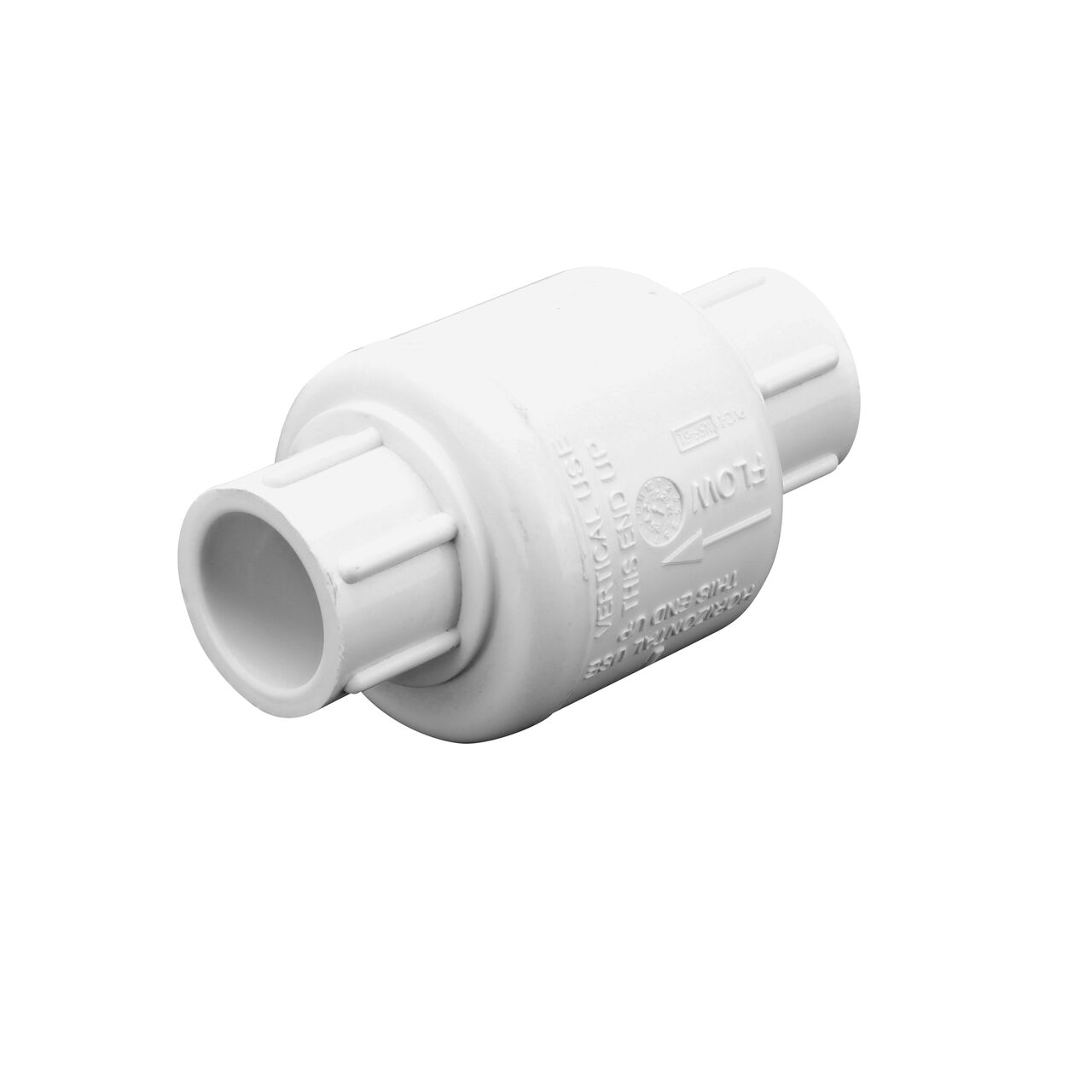 Alternate direction of the NDS White 1/2 in. slip end by slip end PVC Swing Check Valve (NDS 1520-05)
