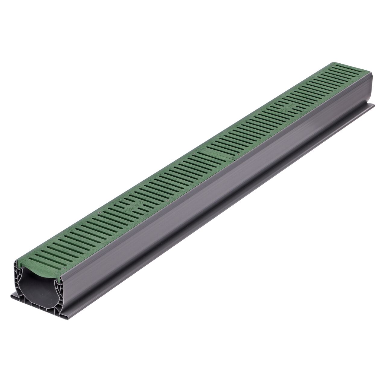 The NDS Spee-D® Channel Drain Grate in Green Plastic (NDS 242) fits on the NDS Spee-D® Channel Drain