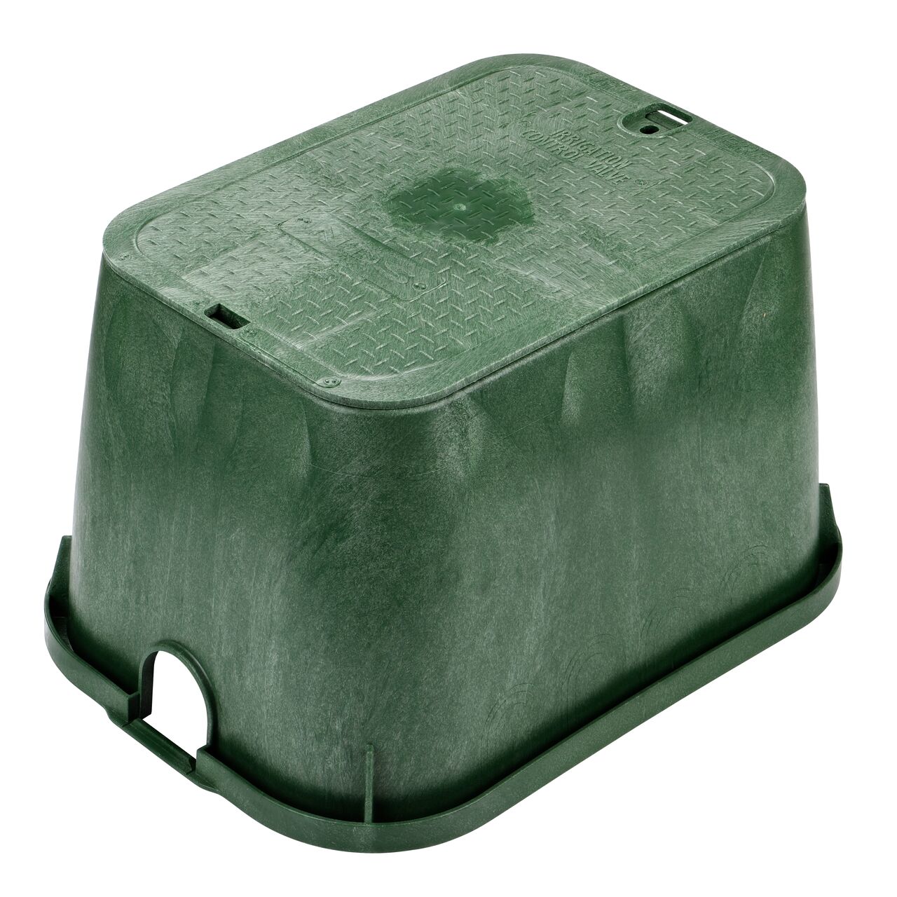 The NDS 14 in. X 19 in. Rectangular Valve Box and Cover comes with a green box and green ICV Cover (NDS 114BC)
