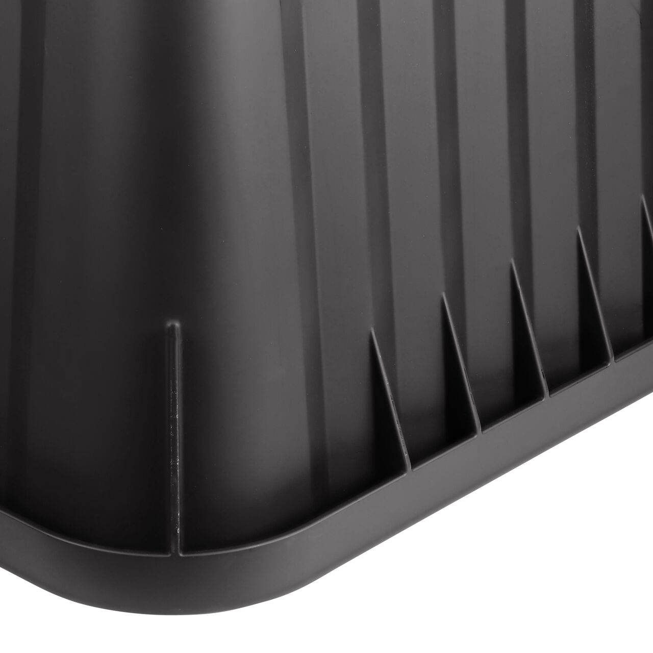 Closeup view of the outside reinforced edges on the NDS 17 in. X 30 in. X 24 in. Rectangular Pro-Spec® Series Telecom Valve Box (NDS 327BCBT)