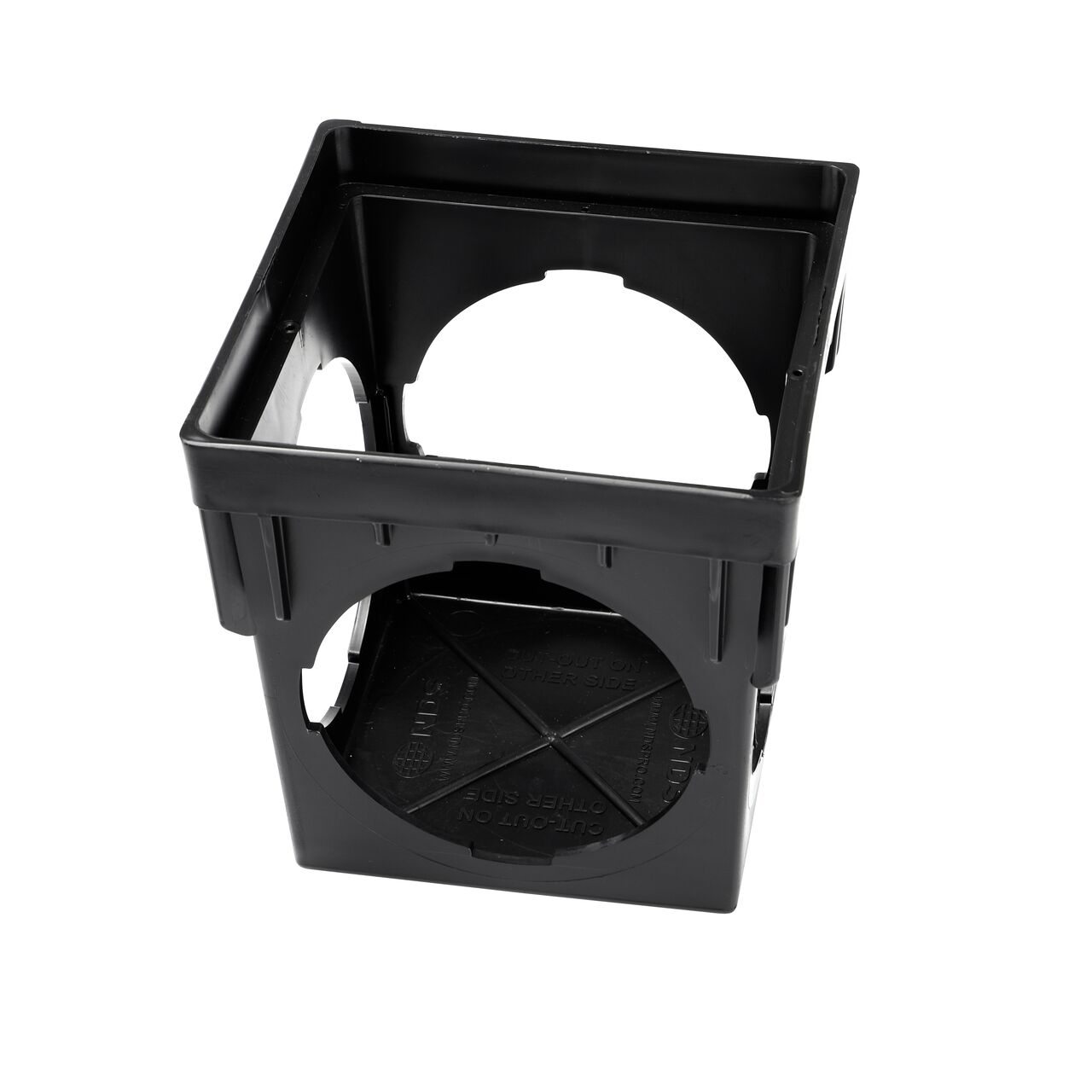 360 shot 17 of the NDS black plastic 9 in. Catch Basin Drain with 4 Openings (NDS 900-4)