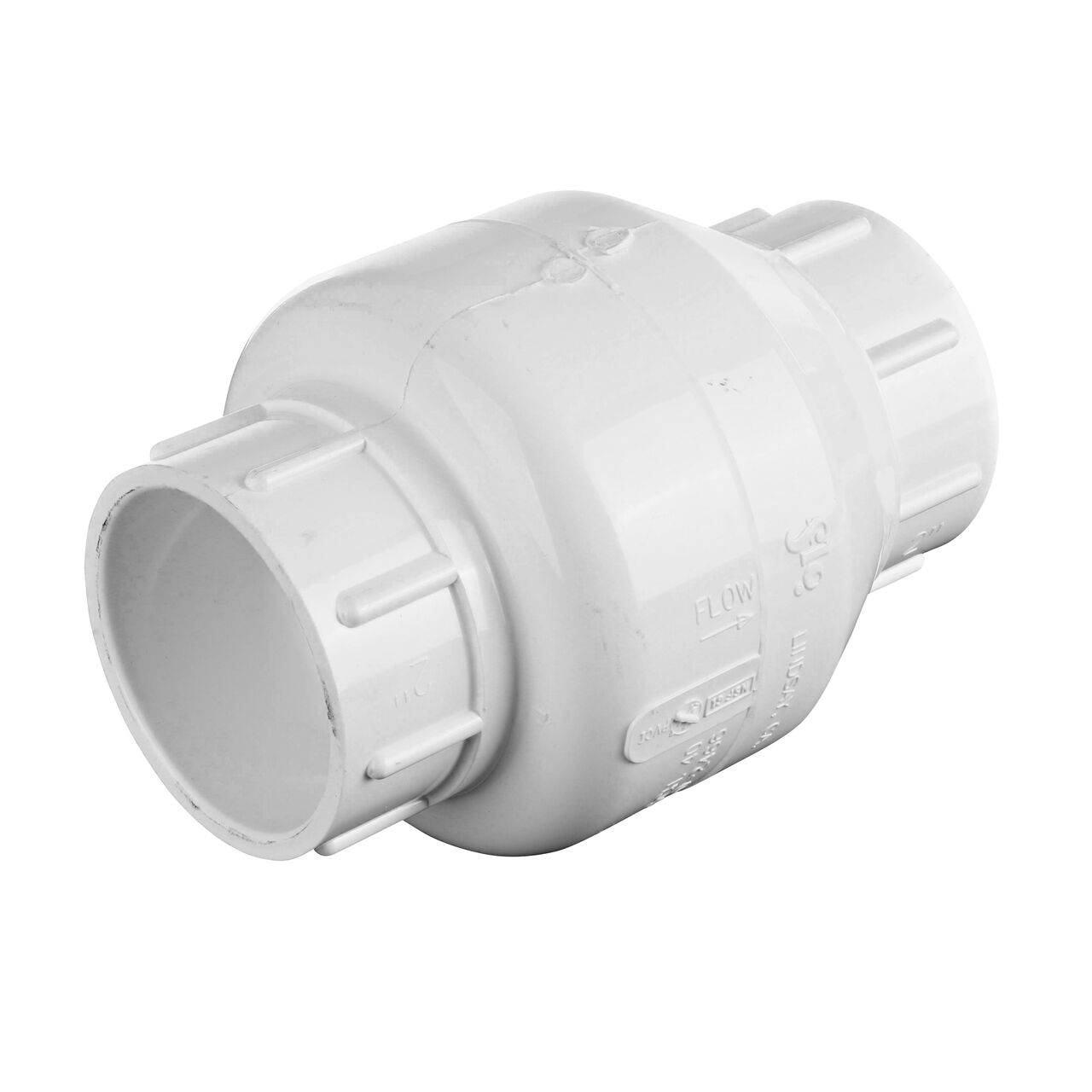 Alternate direction of the NDS White 2 in. slip end by slip end PVC Swing Check Valve (NDS 1520-20)