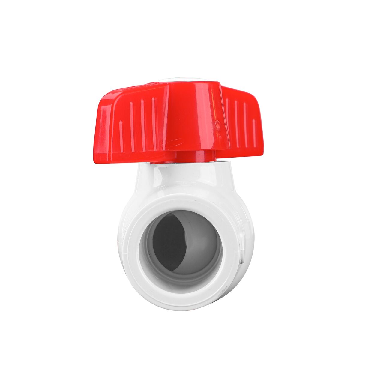 Rotate the handle to easily open or close the valve ball that controls water flow on the NDS 3/4 in. CPVC CTS Ball Valve (NDS C1310-07)