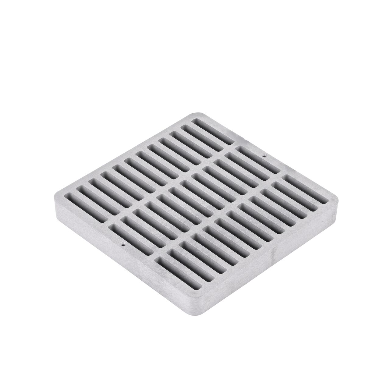 Hero Shot of Gray Plastic 9 in. Square Catch Basin Drain Grate (NDS 999)