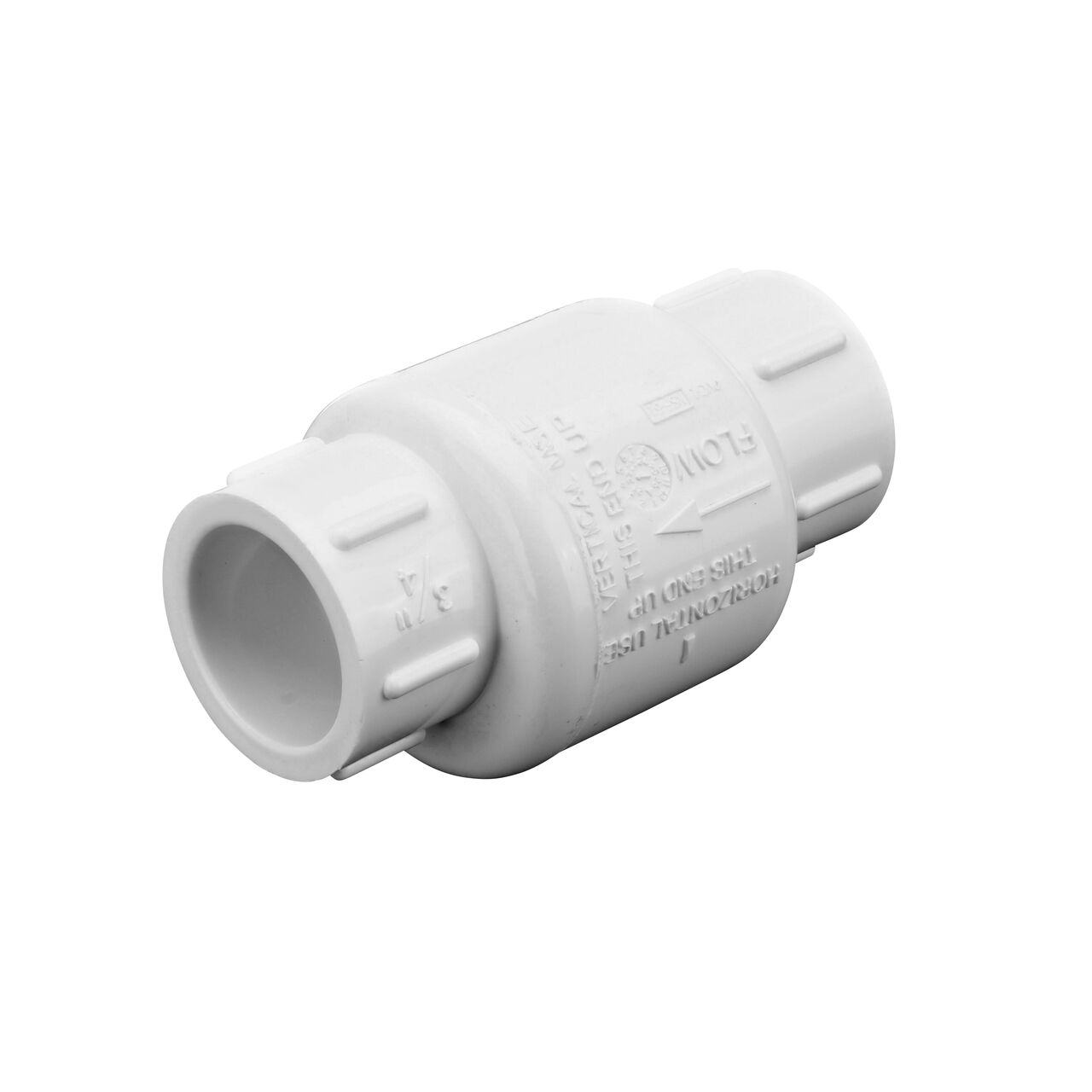 Alternate direction of the NDS White 3/4 in. slip end by slip end PVC Swing Check Valve (NDS 1520-07)