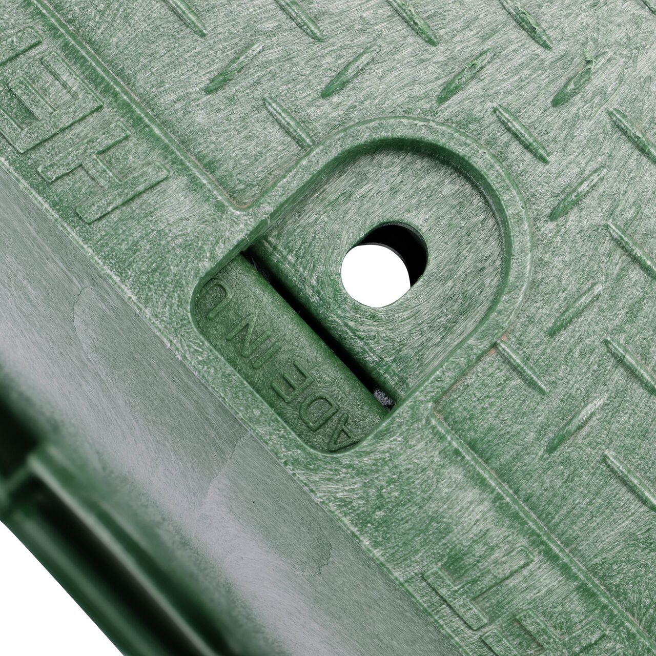 The valve box lid securely in place on the NDS 14 X 19 in. Rectangular Standard Series Green Box and Green Irrigation Control Valve Cover (NDS 114BCW) keeping components protected against the elements, foot traffic, lawn care equipment, and potential vandalism while keeping them out of sight
