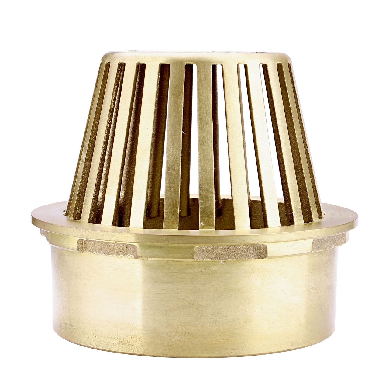 Straight on shot of the NDS Brass 6 in. Atrum Grate (NDS 90B)
