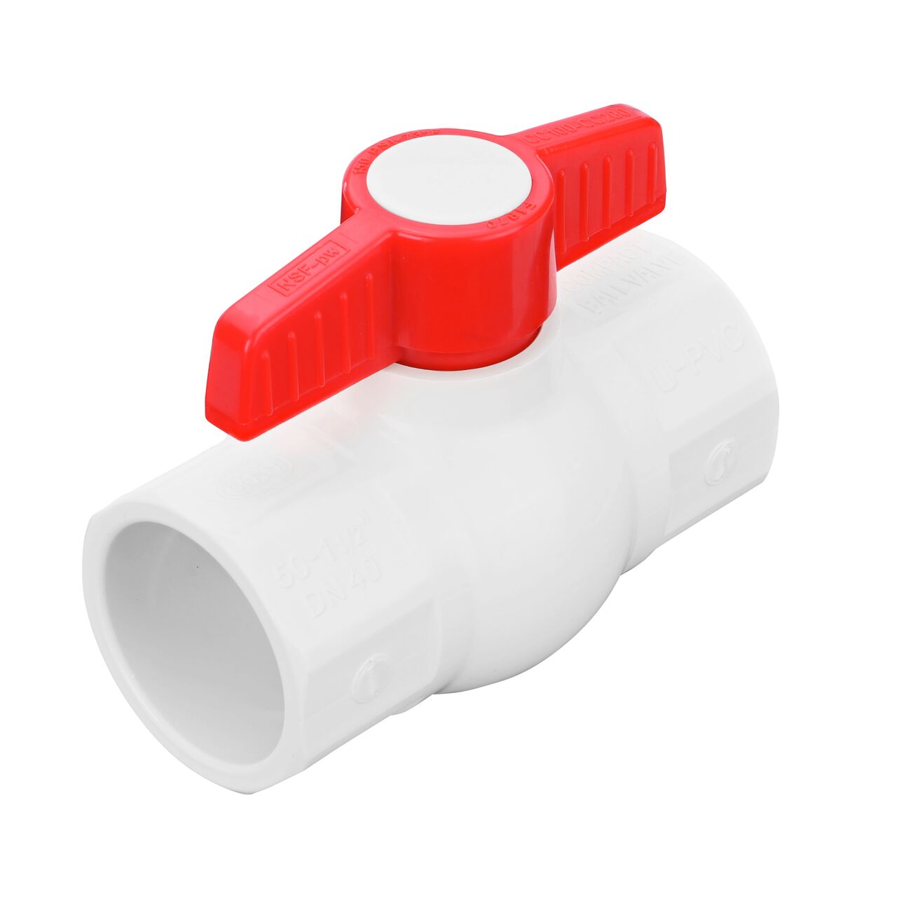 Include a shut off point in your pipeline with the NDS 1-1/2 in. PVC IPS Ball Valve with slip connections (NDS E1410-15)