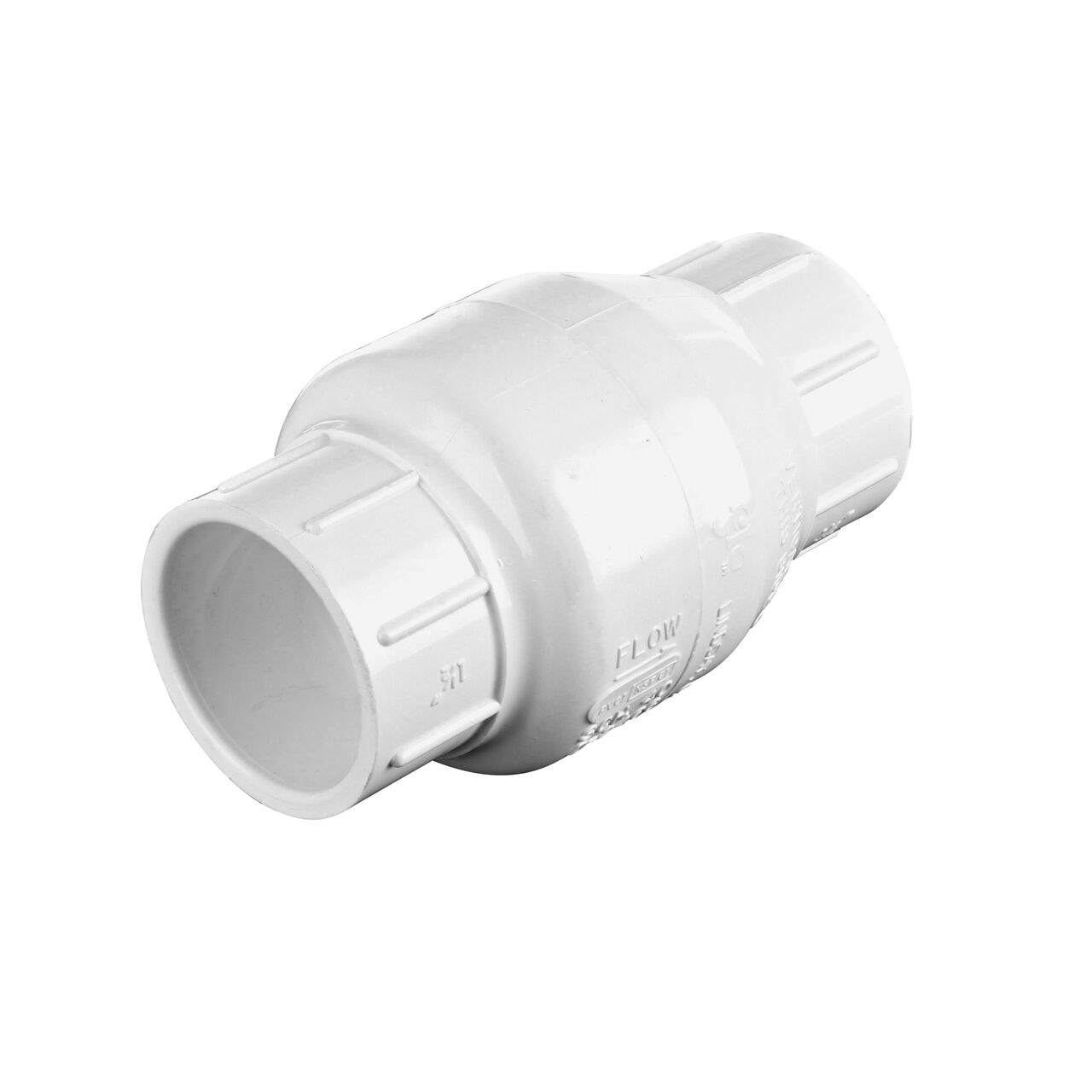 Alternate direction of the NDS White 1-1/2 in. slip end by slip end PVC Swing Check Valve (NDS 1520-15)