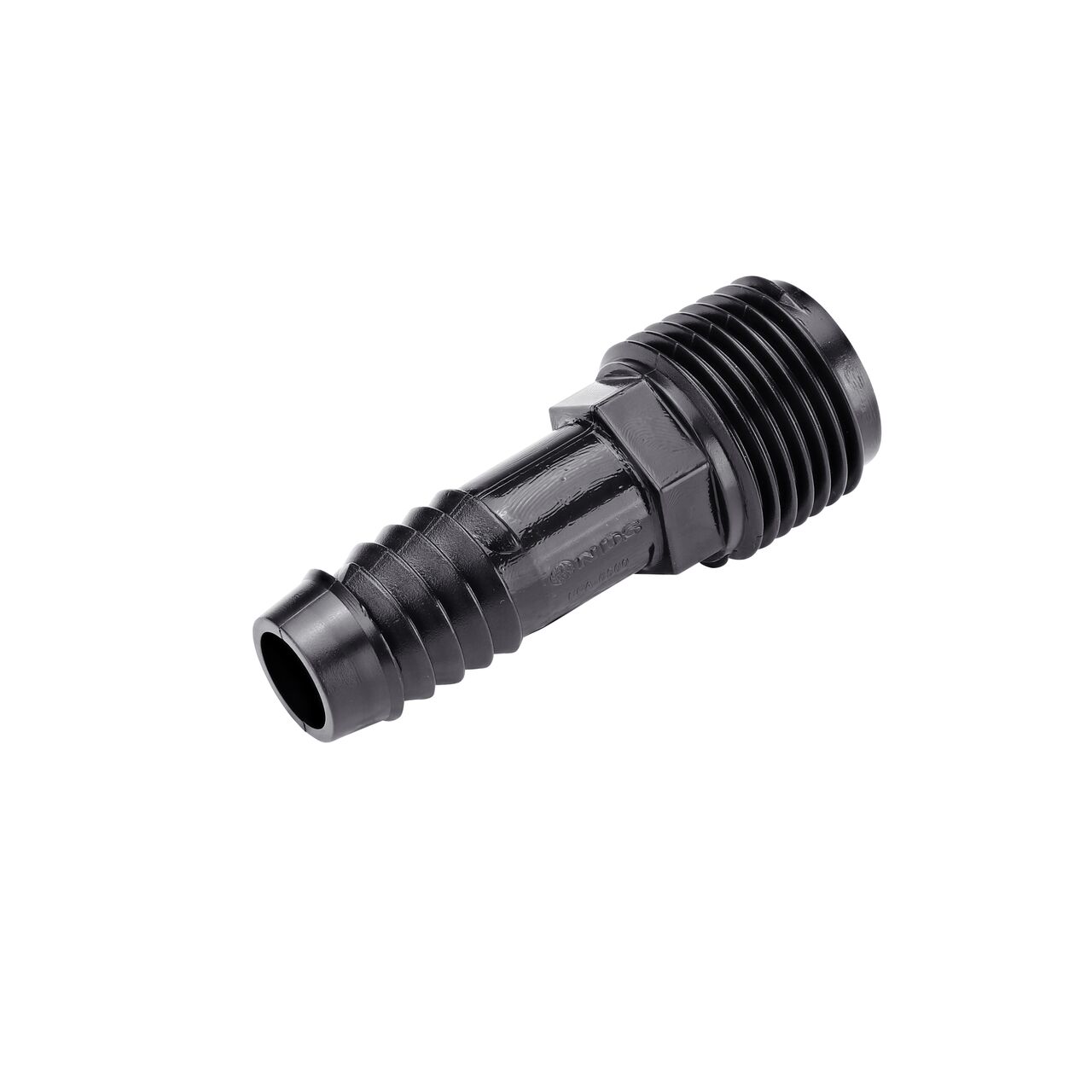 The NDS 1/2 in. MPT X Barbed Flexee Swing Pipe Adapter offers efficient drip irrigation to water plants reducing water usage by up to 70% compared to conventional sprinkler irrigation