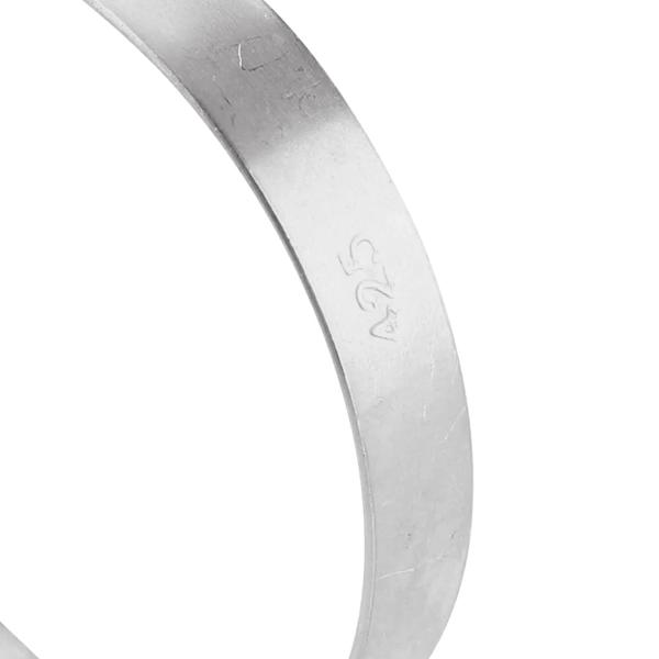 Closeup side view of the NDS 425R Stainless Steel Pinch Clamp (NDS NC-155000-027) that works with most soft hose and rigid plastic pipe to transport water and prevent leaks in pressurized systems