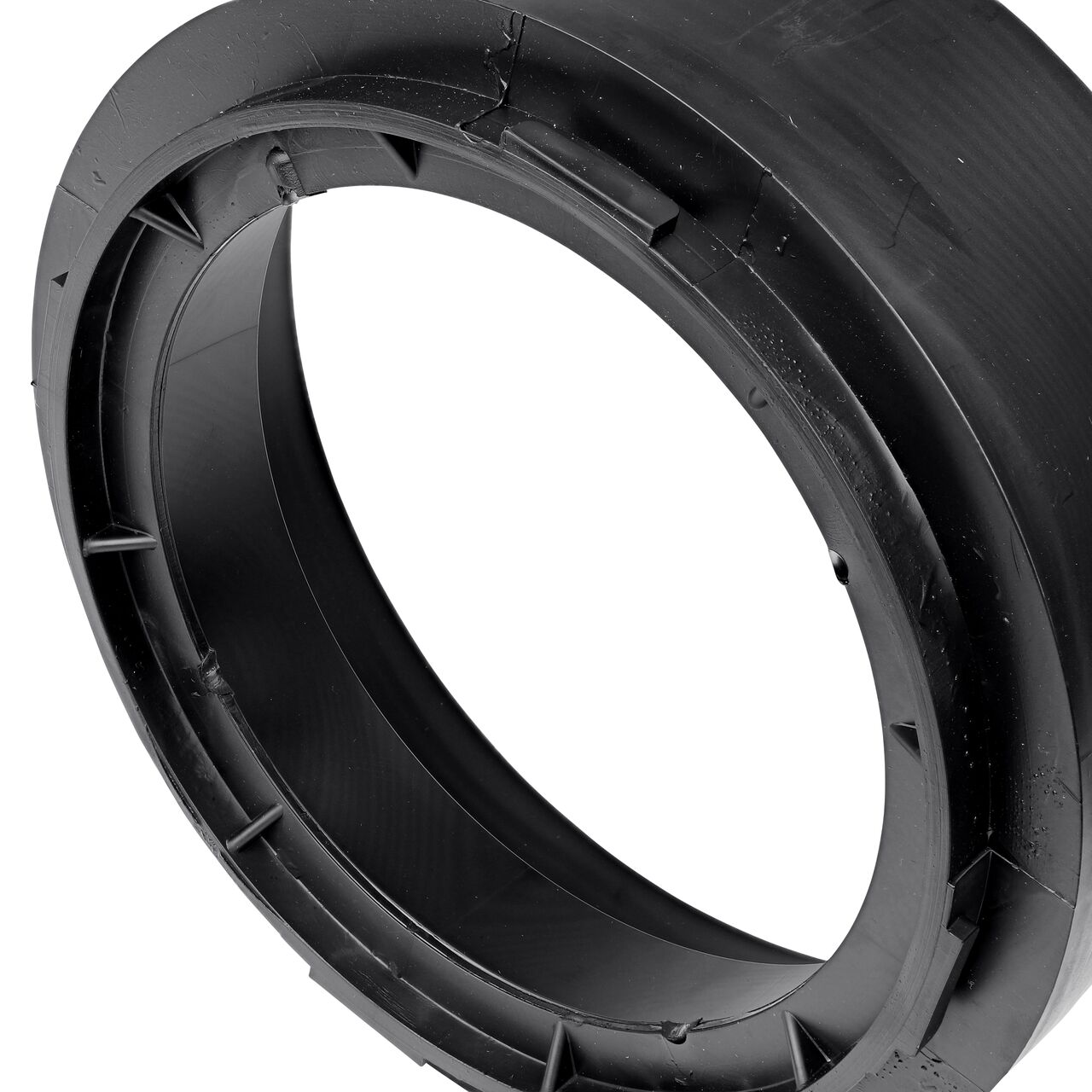 Closeup of the interior ring of the NDS Outlet Adapter (NDS 1888) where the pipe is installed