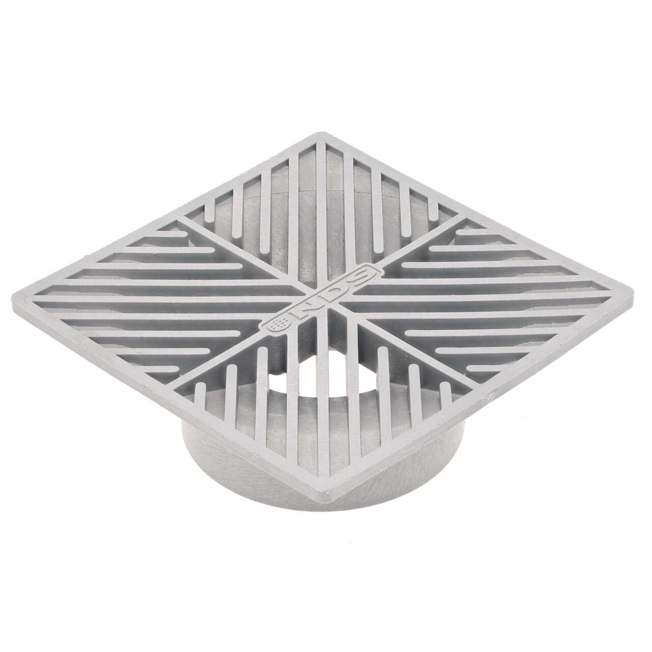 NDS 6 in. Square Grate in Gray Plastic (NDS 6)