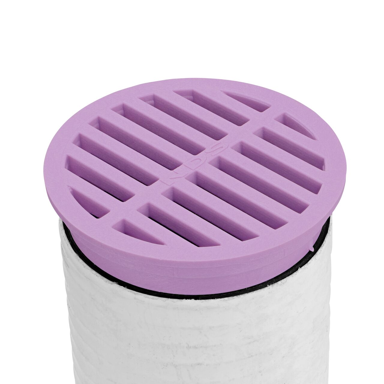 NDS 4 in. Round Grate (NDS 13P) installed to a 4 in. triple wall pipe